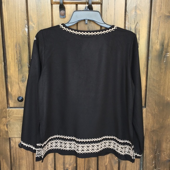 Marabelle Boho Embroidered Tassel Blouse S - Picture 5 of 7